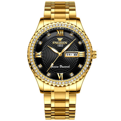 Watch Men's Luxury Gold Non