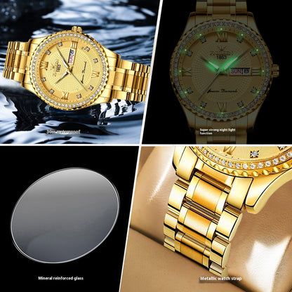 Watch Men's Luxury Gold Non