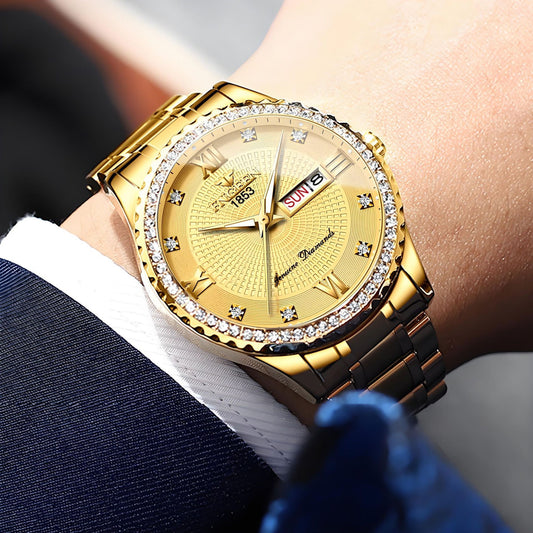 Watch Men's Luxury Gold Non
